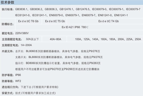 ATEX防爆配电箱、IECEX防爆配电箱、CU-TR防爆配电箱