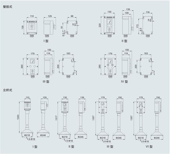 三防铝合金操作柱，防水防尘防腐操作柱，现场操作柱，CE认证操作柱