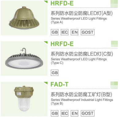 华荣防爆防水防尘防腐灯具概况