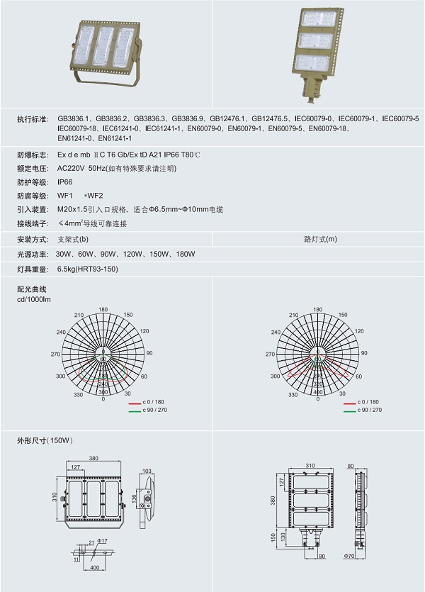 防爆高效节能LED泛光灯