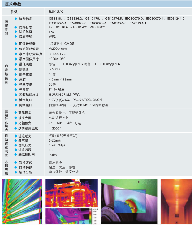 华荣防爆、防爆高温内窥式摄像系统