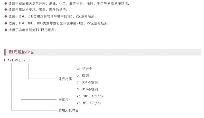 防爆人机界面